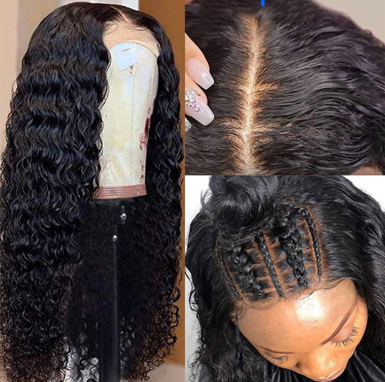 4x4 HD  180% Density Closure Wigs