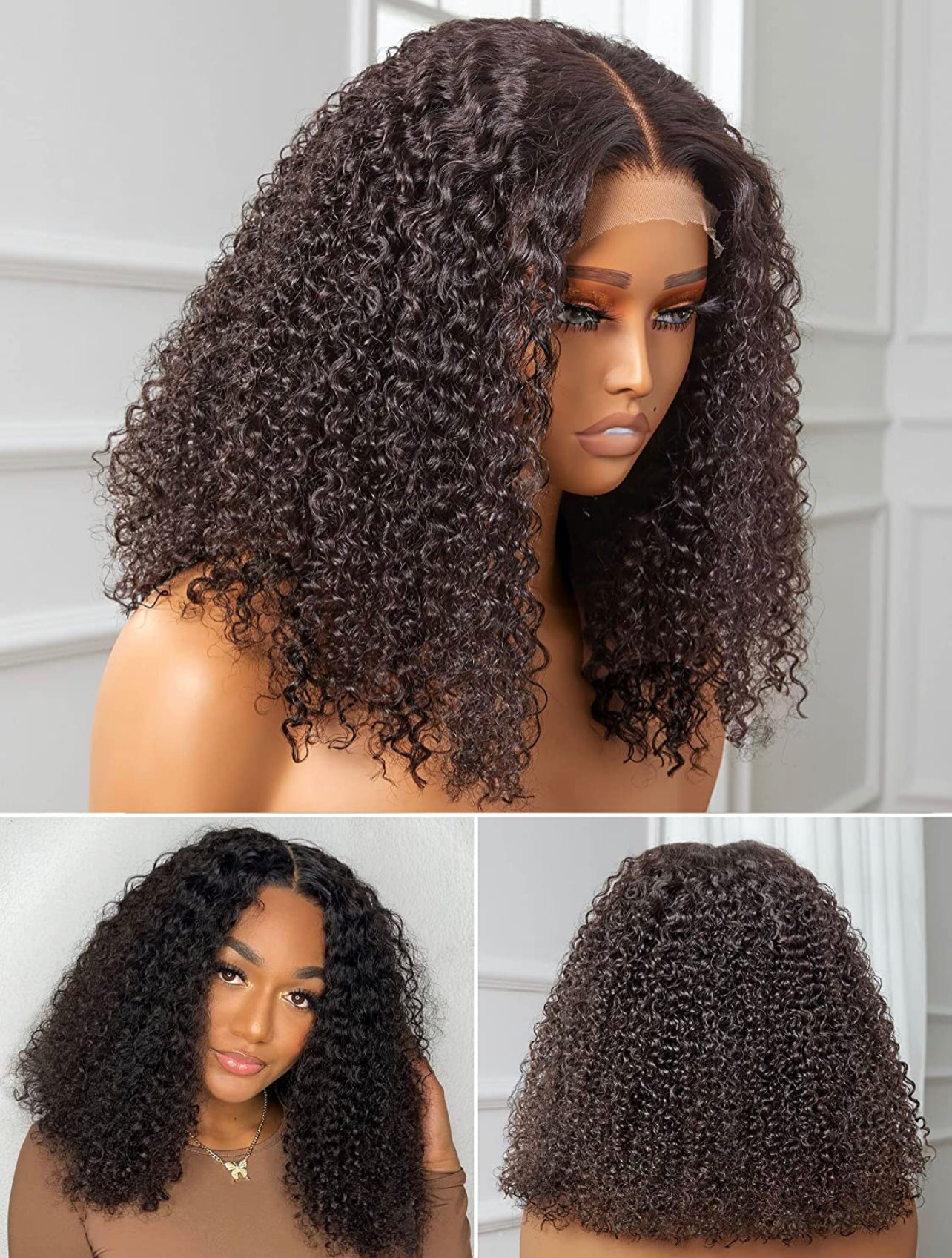 4x4 HD  180% Density Closure Wigs